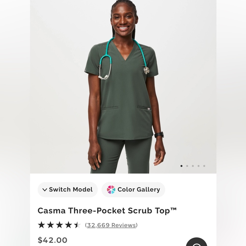 Figs Casma Three-Pocket Scrub Top